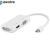 Powstro Mini Displayport  DP To DVI HDMI VGA Audio Adapter Display Port Cable 1080P Male to Female Splitter 3-in-1