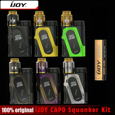 Original iJOY CAPO Squonker Box 100W Electronic Cigarette Mod & CAPO Squonk Kit Powered by 18650/20700/21700 Battery e cig Mod