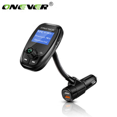 Onever Quick Charge 3.0 Bluetooth FM Transmitter Hands Free Car Kit Radio Modulator Audio MP3 Player Support Flash Drive TF Card