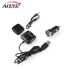 A2DP Magnetic Car Kit Wireless Bluetooth FM Transmitter MP3 Player 3.5mm Audio AUX TF card Slots With Dual USB Car Charger