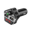 Bluetooth Car Kit Music Player FM Transmitter Hands-free Modulator Voice Prompt with 3.1A Dual USB Charger TF Slot DC12-24V