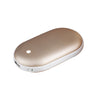 4000mAh USB Rechargeable Electric Hand Warmer Heater Pebbles Double-Side Pocket Warmer Portable Power Bank for iPhone/ Samsung Galaxy