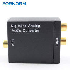 FORNORM Male to Female 3.5mm Coaxial Toslink Digital to Analog Audio Converter Adapter Coaxial Toslink Audio to RCA LR