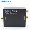 FORNORM Male to Female 3.5mm Coaxial Toslink Digital to Analog Audio Converter Adapter Coaxial Toslink Audio to RCA LR