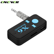Onever Universal Car 3.5mm Bluetooth Receiver AUX A2DP Home Music Audio Receiver Adapter Hands-free Car Kit With TF Card Slot