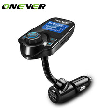 Onever Car MP3 Audio Player Bluetooth FM Transmitter Wireless FM Modulator Car Kit HandsFree LCD Display USB Charger