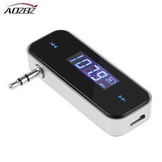 AOZBZ Wireless Car FM Transmitter In-car Music Audio FM Modulator 3.5mm for iPhone 5 6 6S Plus Samsung iPad MP3 Transmitter