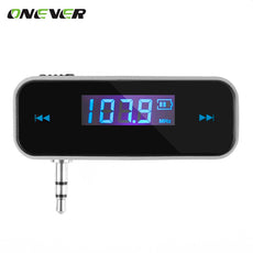 FM Transmitter MP3 Player Transmitter Audio Music LCD Diaplay Broadcasting 3.5mm Port for Phones IPhone IPod Android Samsung