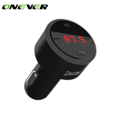 Onever Car Audio mp3 player USB FM transmitter modulator Car Bluetooth Handsfree FM 3.1A Dual USB Car Charger Support U Disk