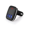 Aozbz Car Audio mp3 player usb FM transmitter modulator auto Car Bluetooth Handsfree With Charger 3.1A Dual USB TF Slot black