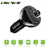 Onever T20 Car Bluetooth FM Transmitter Wireless Modulator Car Kit MP3 Audio Player HandsFree Support w/TF Slot 2 USB Port