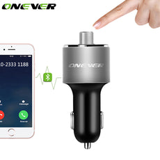 Onever Wireless Bluetooth 2.0 Car Kit FM Transmitter Audio Modulator Music MP3 Player with 3.4A Dual USB Car Charger LED Display
