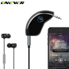 Onever Universal 3.5mm Plug Bluetooth Car Kit Audio Receiver Home Car Stereo Wireless Hands-free Call AUX A2DP Music Receiver