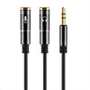 Fornorm Headset adapter 3.5mm Jack Male to 2 Female Audio Cable Microphone Heasphone Connector Adapter Splitter For PC Phone
