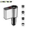 Onever 3.1A Dual USB Cigarette Lighter Socket Car Charger Adapter Fast Charging LED Digital Voltmeter Meter Monitor