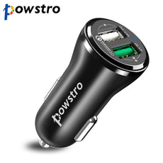 Powstro  Dual USB Quick Charge QC3.0 Car Charger 2.4A Samrt Fast Charging for Samsung Galaxy S6 HTC M9 Nexus 6 LG G4