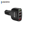 Qualcomm Quick Charge QC3.0 3-USB Car Charger 4.2A with Voltmeter for Samsung Galaxy S6 HTC M9 Nexus 6 LG G4