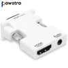 Powstro HDMI Female to VGA Male Converter with Audio Adapter Cable 0.5cm Support 1080P Signal HDMI to VGA