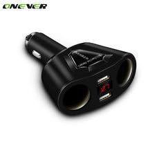 5V 3.1A Dual USB Car Charger & Cigarette Lighter Adapter with LED display 120W Power charge for iPhone for Samsung