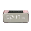 Radio Alarm Clock Bluetooth Speaker with LED Dimmable Screen Stereo Sound Bass Speaker TF Card Support Compatible with Smart Device