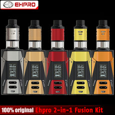 Original Ehpro 2-in-1 Fusion 150W TC Kit with Ehpro Fusion 18650 Box Mod and Fusion Tank Dual Post Build Deck e cig Vape Kit