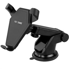 Wireless Fast Chargers 360 Degrees Rotatable Car Mount Charger For Samsung Galaxy S8/S8+/S7/S7 Edge/Note 5/S6 Edge Qi Enabled Devices (Black)