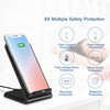 Protable Dual Coils Qi Wireless Fast Charger Stand Pad Output 9V/1.3A 10W For iPhone X/8/8 plus Samsung Galaxy S6/S7/S8/S6 edge/ S7 edge/ S8+/Note5/Note 8/ Nokie 1520/ LG G2/G3/ Nexus 5/6/7 etc