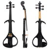 4/4 Full Size Electric Violin Fiddle Maple Wood Stringed Instrument Ebony Fretboard Chin Rest with 1/4" Connecting Cable Earphone Case for Student Music Lover Beginner