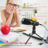 USB Studio Microphone Omnidrectional Condenser Microphone Mic Stereo Audio with Tripod for Recording Broadcasting Video Conference Podcast Video Chat