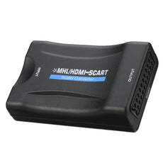 MHL/HD to SCART Scaler Converter AV CVBS Signal Adapter Composite Video Audio Converter 1080P/60Hz for PS3 STB Sky DVD Blu-ray HDTV