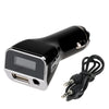 Multifunctional Car FM Transmitter Smart Charger Hi-Fi Music Player 2 in 1 with USB Port Aux-in 3.5mm Audio Cable