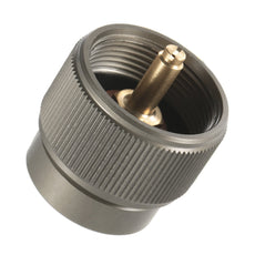 LPG Canister Head Adapter 1L Outdoor Camping Propane Small Tank Input EN417 Lindal Valve Output