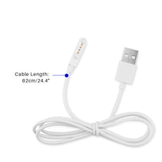 FORNORM Magnetic Charger Cable Cord USB 2.0 Male to 4 Pin Pogo Power Charger Cable for Smart Watch
