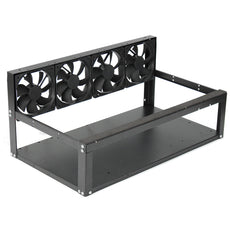 6 GPU 4 Fans Steel Coin Open Air Mining Frame Rig Case BTC ETH Ethereum Miner US
