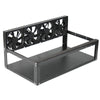 6 GPU 4 Fans Steel Coin Open Air Mining Frame Rig Case BTC ETH Ethereum Miner US