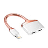 iPhone 7 Metal Splitter, Audio adapter lightning cable for Apple iphone