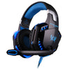 EACH G2000 LED Lighting 3.5mm Stereo Gaming Over-Ear Headphone Headset with Mic for PC Computer Game with Noise Canelling Blue