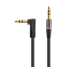 3.5mm Jack Car Auxiliary Audio Cable Extended Audio with 90 Degree Angle Cable Gold Plated Connectors