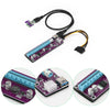 Mini Style 006C PC PCIe PCI-E PCI Express Riser Card 1x to 16x USB 3.0 Data Cable SATA to 6Pin IDE Molex Power Supply for BTC Miner Machine