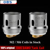 Original 5pcs OBS Damo Replacement Coil with M2 0.4ohm Coil & M6 0.2ohm Coil for Damo Subohm Tank OBS Damo E-cig Vape Vaporizer