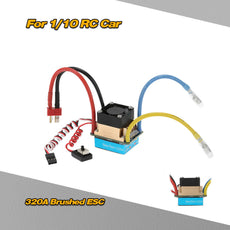 Waterproof 320A Brushed ESC Electronic Speed Controller with 5V/3A BEC T-Plug for 1/10 RC Car