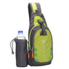 Sling Backpack Wear Resistant Waterproof Shoulder Chest Pack Crossbody Bag with Detachable Water Bottle Holder Pouch for Sport Bicycle Hiking Travel