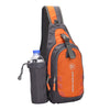 Sling Backpack Wear Resistant Waterproof Shoulder Chest Pack Crossbody Bag with Detachable Water Bottle Holder Pouch for Sport Bicycle Hiking Travel