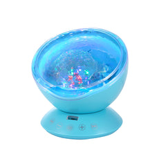 LED Projecting Light Lamp Color Changing Ocean Wave Projector with Remote Control Kids Night Light within Audio Player USB Cable Kids Adults Birthday Gift