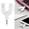 FORNORM Y Shape Headset Adapter 3.5mm Male Jack Plug To 2 Dual Female Stereo Audio Headphone Splitter Adapter for PC MP3