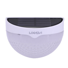 Lixada 0.36W 6 LEDs Solar Powered Outdoor Security Lamp Light Control Ball Semi-circle Wall Mount Night Light Lightweight for Fence Stairway Path Garage Patio Lighting