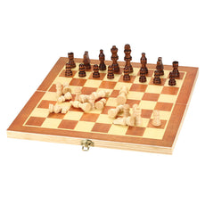 Wooden Chess Set International Chess Entertainment Game Chess Set with Folding Board