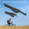 Mountain Road Bike Bicycle Cycle Tire Front Rear Mud Baffle Mudguard Set