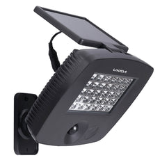 Lixada 30LEDs Ultra Bright Outdoor Solar Powered PIR Motion Sensor Light Security Wall Lamp for Garden Balcony Villa Courtyard