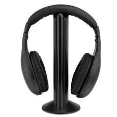 5 in 1 Wireless Headphone Cordless Gaming Headset with Emitter Microphone FM Radio Monitor Chat Online